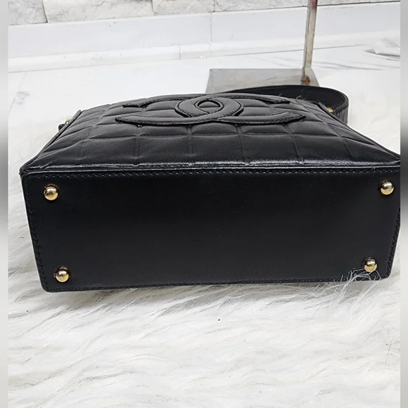 FULL SET Chanel Black Chocolate Bar Leather Bag - Picture 6 of 16